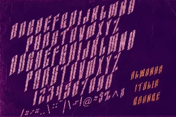 Almanac Italic Grunge font