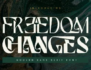Freedom Changes font
