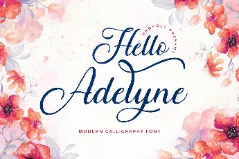 Hello Adelyne Calligraphy Script font