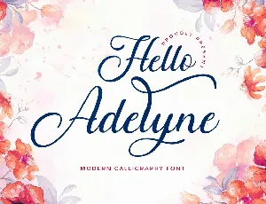 Hello Adelyne Calligraphy Script font