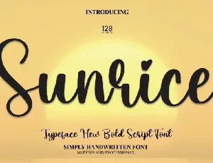 Sunrice Script font