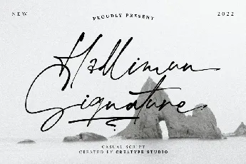 Hallimun Signature font