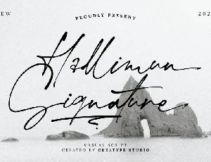 Hallimun Signature font