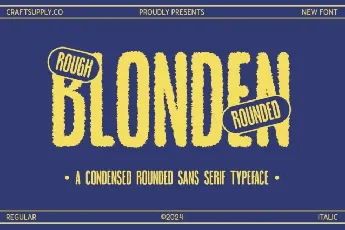 Blonden Rounded Rough font