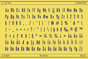 Blonden Rounded Rough font