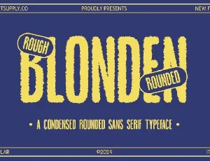 Blonden Rounded Rough font