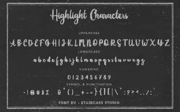 Highlight Script font