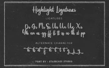 Highlight Script font