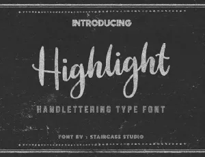 Highlight Script font