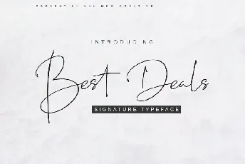 Best Deals Script font