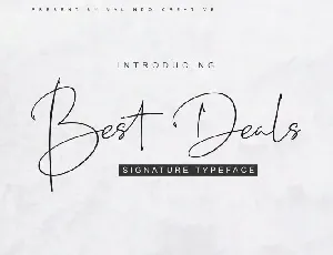 Best Deals Script font