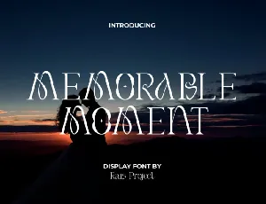 Memorable Moment font