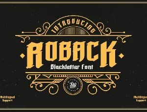 ROBACK font