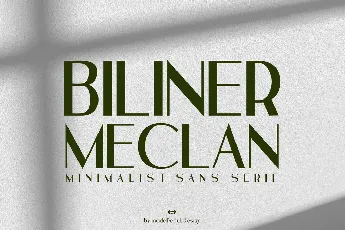 Biliner Meclan Demo font