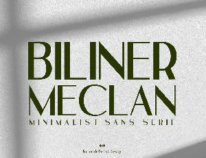 Biliner Meclan Demo font