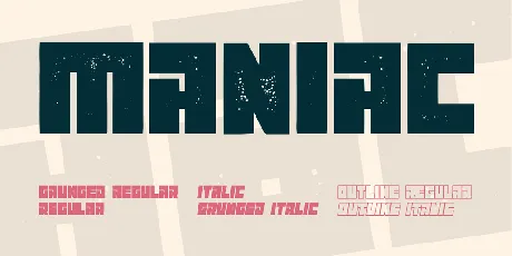 Maniac font