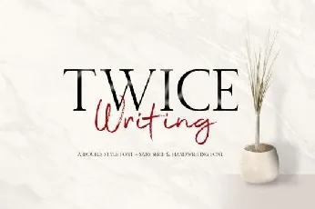 Twice Writing font