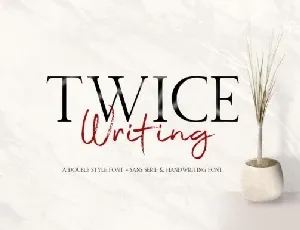 Twice Writing font