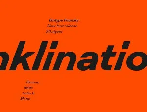 Inklination Family font