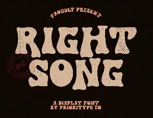 Right Song font