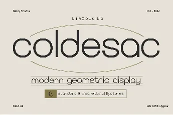 Coldesac font