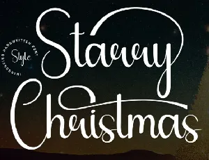 Starry Christmas Script font