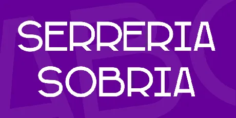 Serreria Sobria font