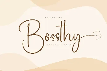 Bossthy font