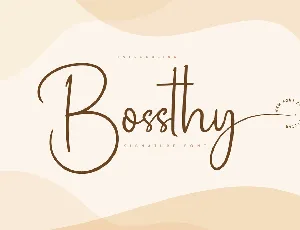 Bossthy font