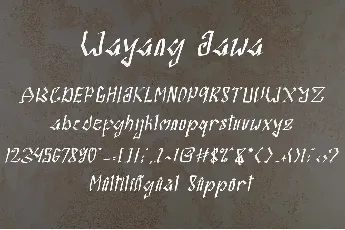 Wayang Jawa font