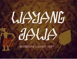 Wayang Jawa font