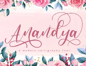 Anandya Calligraphy Script font