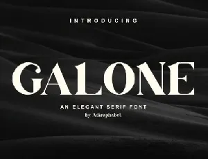 Galone font