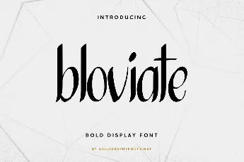 Bloviate Demo font