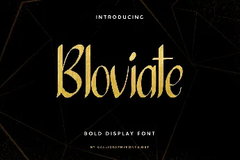 Bloviate Demo font