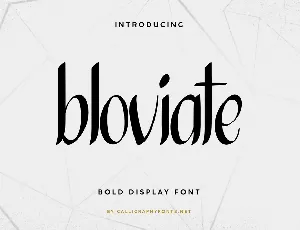 Bloviate Demo font