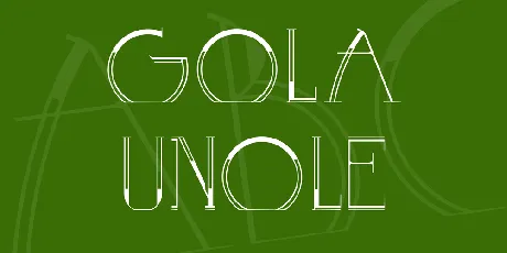 GOLA UNOLE font