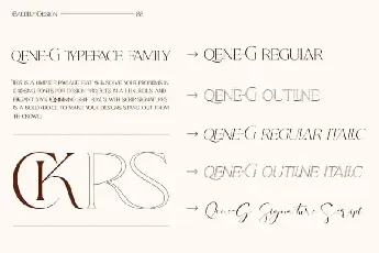 Qene-G Serif font