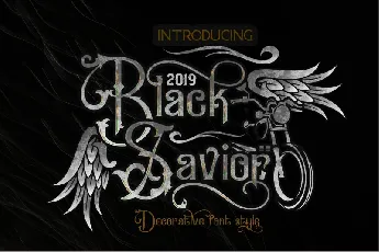 Black Savior Victorian Retro font