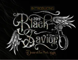 Black Savior Victorian Retro font