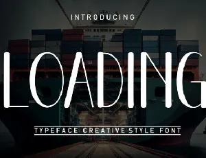 Loading Display Typeface font