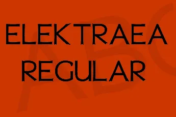 Elektraea font