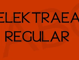 Elektraea font