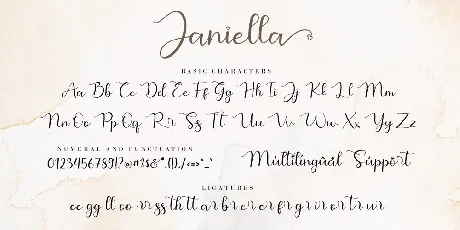 Janiella font