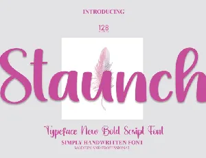 Staunch Display font