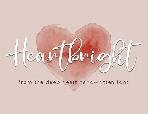 Heartbright Handwritten Script font