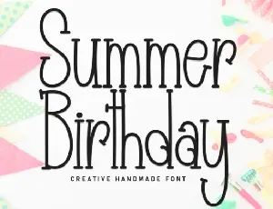 Summer Birthday Display font