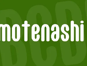 Omotenashi 2 font