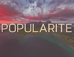 Popularite font