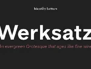 Werksatz Family font